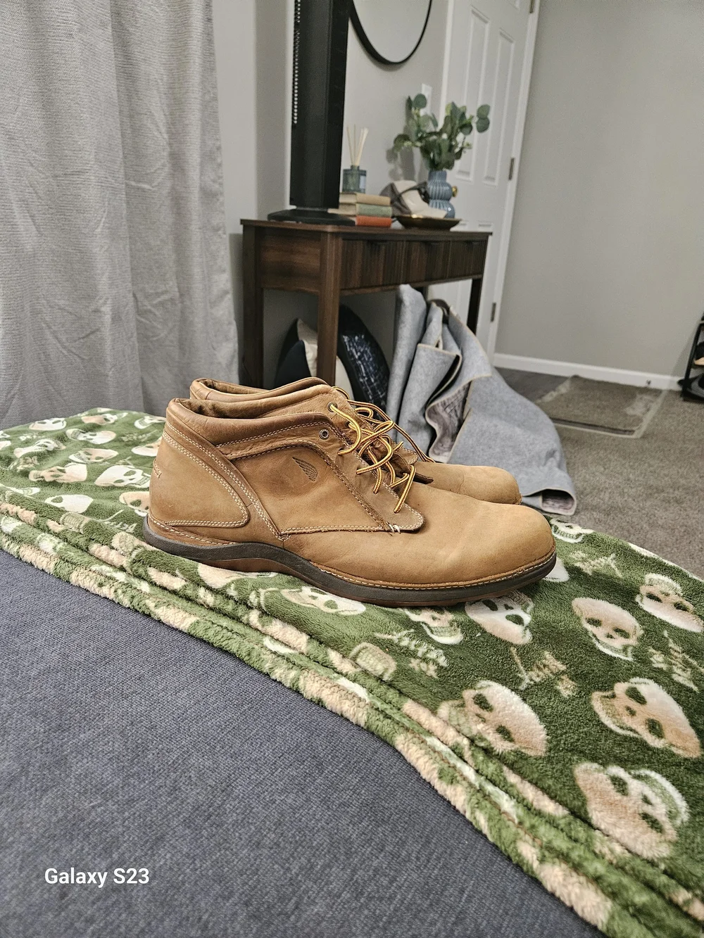 Red Wing 4597 Men's Leather Chukka Boots Tan Brown Size 15 D Made in China Casua
